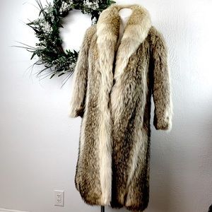 Vintage Beautiful Real Fur long Coat. Designed by Vincent. Trending Unisex